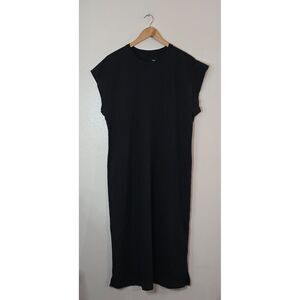 Everlane The Muscle Tee Midi Dress Womens Size Large Dark Gray Good Earth Cotton